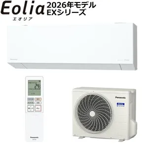 2.2k ルームエアコン Eolia（エオリア） EXシリーズ クリスタルホワイト 単相100V CS-EX226D-W パナソニック【2026年モデル】【おもに6畳用】