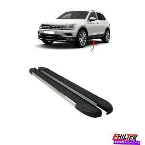 Nerf Bar フォルクスワーゲンティグアンのランニングボード2016-2022サイドステップnerf bars alu black2x Running Boards For Volkswagen Tiguan 2016-2022 Side Steps Nerf Bars Alu Black 2x【並行輸入品】