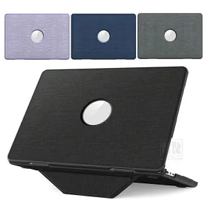 MacBook Neo 13インチ ケース キャンバス調 PUレザー カバー 2026モデル対応 マックブック ネオ ハードケース フルカバー スタンド機能 上面 底面 2個セット おしゃれ 軽量 傷防止 ノートパソコン