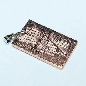 ギベオン ペンダント 隕石 メテオライト ペンダントトップ pendant メンズ レディース ピンクゴールド 一点物 送料無料 112-13499
