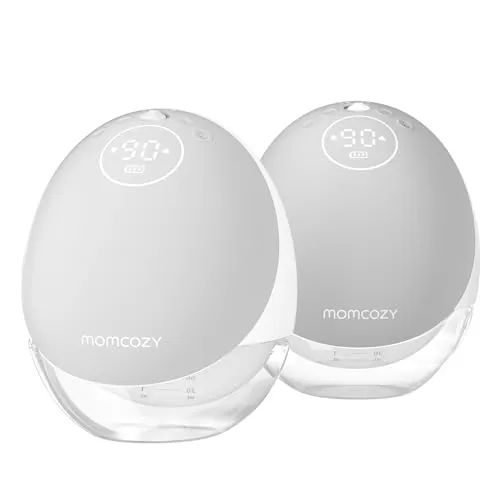 Momcozy 搾乳器 病院グレード ハンズフリー 搾乳器アプリ 漏れ防止 ダブルフィット フランジ付き パーソナライズされたマルチモード 15段階 2個
