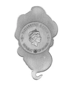 蛇の頭蓋骨型アンティークシルバーメッキコイン 2セディ ガーナ 2022年 - JR214