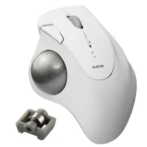 エレコムワイヤレストラックボールマウスBluetoothISTベアリング支持親指操作36mmボール5ボタンWindowsMacChromebookホワイトM-IT11BRWH