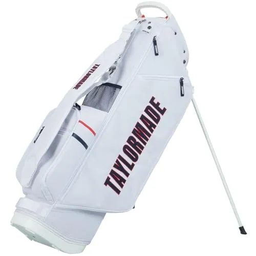 テーラーメイド(TAYLOR MADE) グラフィックロゴ スタンドバッグ ホワイト/ネイビー/レッド ユニセックス キャディバッグ 24SS UN057