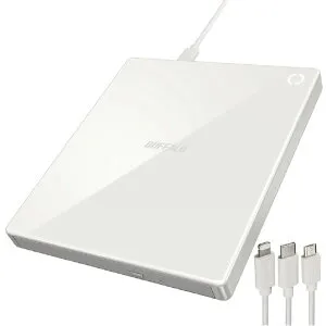 バッファロー スマートフォン用CDレコーダー「ラクレコ+」ケーブルモデル ホワイト RR-C1-WH [RRC1WH]