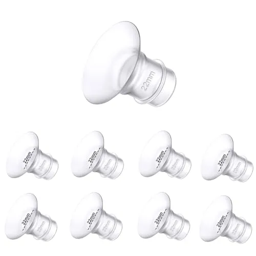 Medela用フランジインサート、Spectra 24mmシールド/フランジ、ウィローウェアラブルカップ TSRETE、CPPSLEE、MMomcozy S9/S12 ウェアラブル搾乳器(8個-22mmフランジインサート)