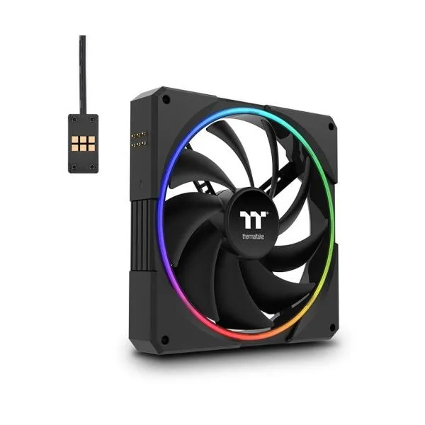 Thermaltake CL-F208-PL14SW-A PCケースファン TS140 EX RGB 3Pack Fan Black