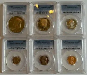 1978 年 S 米国 6 枚コイン プルーフ セット - PCGS PR69DCAM ($1-50C-25C-10C-5C-1C) - 送料無料!