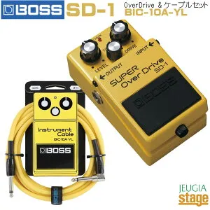 BOSS SUPER OverDrive SD-1 オーバードライブ ＆ BIC-10Aケーブル ＆ 特典付きセット【Stage-Rakuten Guitar Accessory】エフェクター