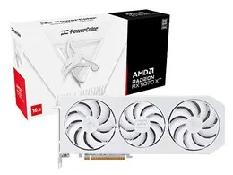 PowerColor Hellhound Spectral White AMD Radeon RX 9070 XT 16GB GDDR6 RX9070XT 16G-L/OC/WHITE [PCIExp 16GB]