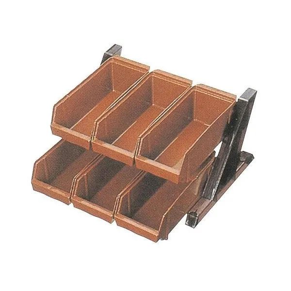フラットウェア 厨房用品 / BKオーガナイザー ２段３列 ブラウン 寸法: 445 x 460 x H240mm