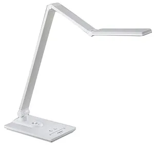 パナソニック LEDデスクライト 置き型 スマホ充電USBポート付 4段調光 パソコンくっきり光搭載 器具光束950ルーメン ホワイト SQ-LD560-W