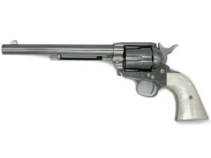 ガスガン マルシン コルト SAA .45 1st Gen. Late キャバルリー Xカートリッジ パール調プラグリップ仕様 シルバーABS 2025年生産モデル