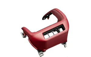 グラージオプリウス 60系 ダッシュガーニッシュ RH(運転席側) 赤内装用 ダークローズ革スムース パンチング加工有り 60プリウス