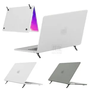 MacBook Neo 13インチ ケース 半透明 マットカバー 2026モデル対応 マックブック ネオ ハードケース フルカバー スタンド機能 上面 底面 2個セット おしゃれ 軽量 傷防止 ノートパソコン保護カバ