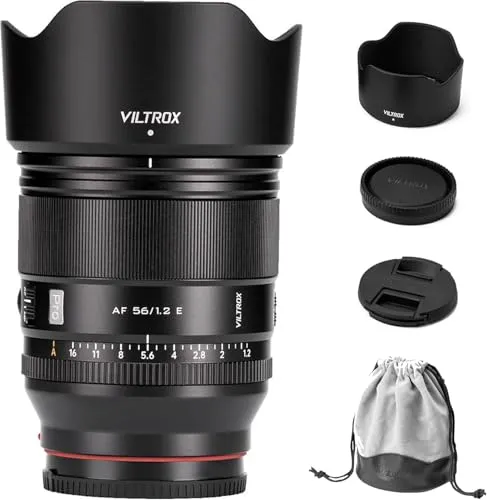 VILTROX AF 56mm F1.2 PRO ポートレートレンズ オートフォーカス単焦点レンズ E マウントミラーレスカメラレンズ ソニー a7、a6700、a6500 対応 (Eマウント)