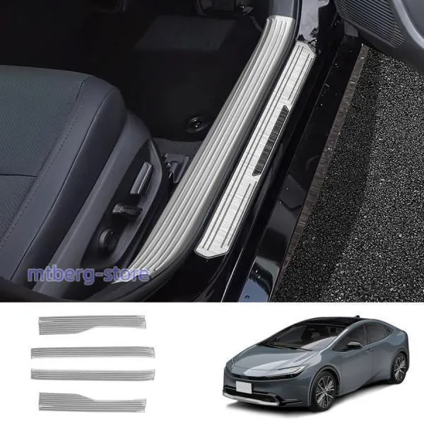 新型 トヨタ プリウス 60系 スカッフプレート サイドステップガード PRIUS 60系 カスタム パーツ ステンレス サイドステップガーニッシュ 傷防止 車体保護
