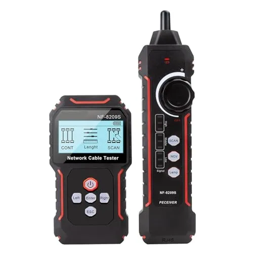 ネットワーク ケーブル トラッカー NF-8209S Lan 測定テスター ネットワーク ツール LCD ディスプレイ長さ測定ワイヤーマップ テスター ケーブル トラッカー