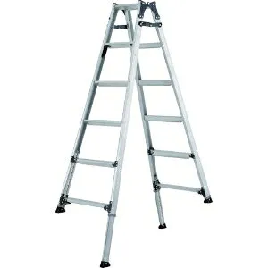 アルインコ 伸縮脚付きはしご兼用脚立(踏ざん幅60mm・各脚441mm伸縮) PRT150FX