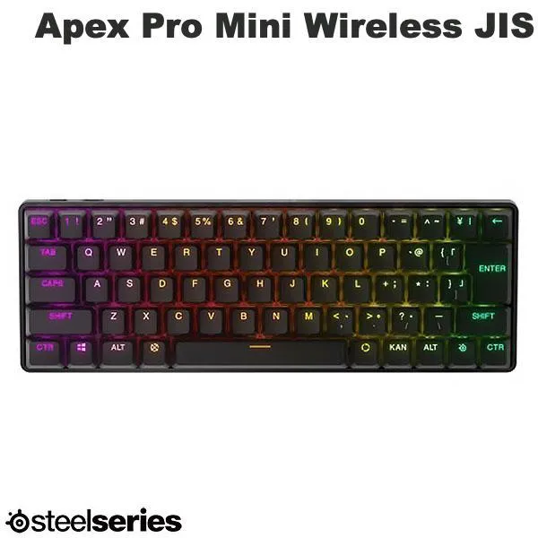SteelSeries Apex Pro Mini Wireless JP 日本語配列 有線 2.4GHz Bluetooth ワイヤレス テンキーレスメカニカルゲーミングキーボード