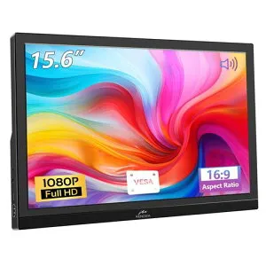 モバイルモニター15.6インチKenowaFHD1920*1080解像度60Hz5ms薄型Type-C標準HDMIポート/スピーカー内蔵/Computer/Laptop/Raspberrypi/Windows78