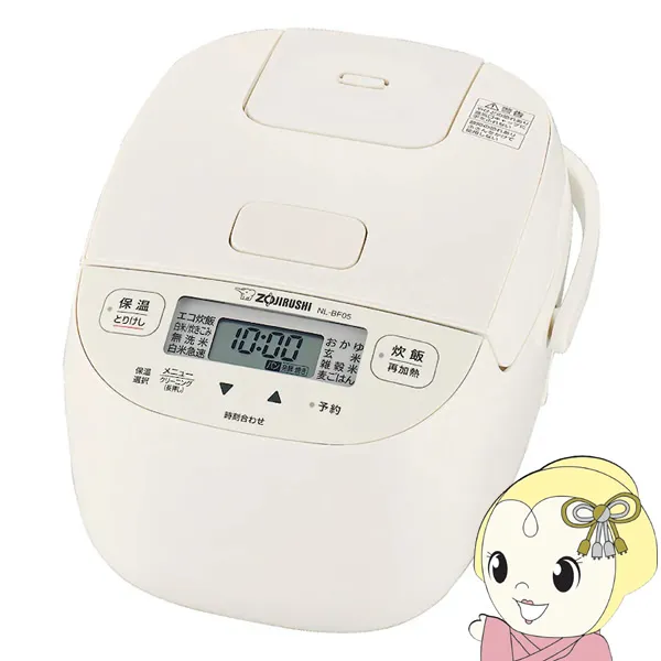 炊飯器 象印 ZOJIRUSHI 極め炊き マイコン炊飯ジャー 3合炊き ソフトホワイト NL-BF05-WZ/srm