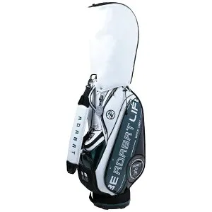 【エントリーで最大全額ポイント還元｜5/6まで】 アダバット｜adabat キャディバッグ ABC429(9.0型/47インチ対応/ホワイト×グリーン)