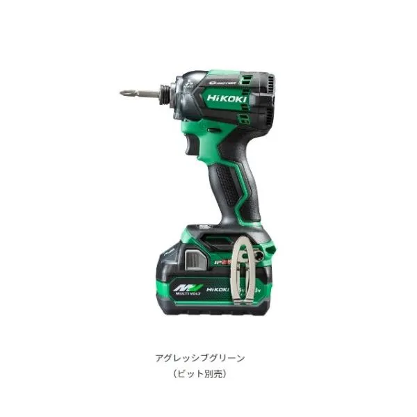 HiKOKI ハイコーキ コードレスインパクトドライバ ＜WH18DC(2XPZ)＞ バッテリー・充電器・ケース付き アグレッシブグリーン WH18DCNN 18V