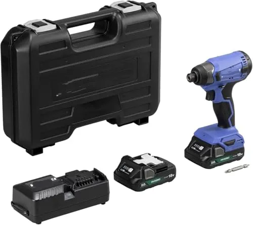 18V インパクトドライバー FWH18DA, 2.0Ah バッテリー2個付き, 充電器・ケース付属, 充電式電動工具, FWH18DA(2BG)