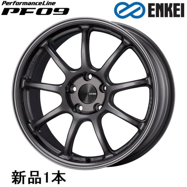 エンケイ パフォーマンスライン PF09 18インチ 18x7.5J +48 PCD112 5穴 Dark Silver ホイール 1本 ENKEI