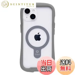【送料無料】iFace Reflection Magnetic iPhone 14 専用 MagSafe 対応 ケース クリア 強化ガラス 色：グレー・iPhone 14 専用