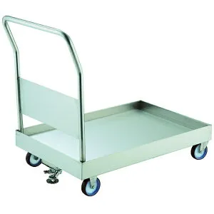 トラスコ中山｜TRUSCO NAKAYAMA TRUSCO ステンレス台車 オールSUS304 皿型台車 900X600 NU車輪 ストッパー付 SSAR2NUS 【メーカー直送・代金引換不可・時間指定・返品不可】