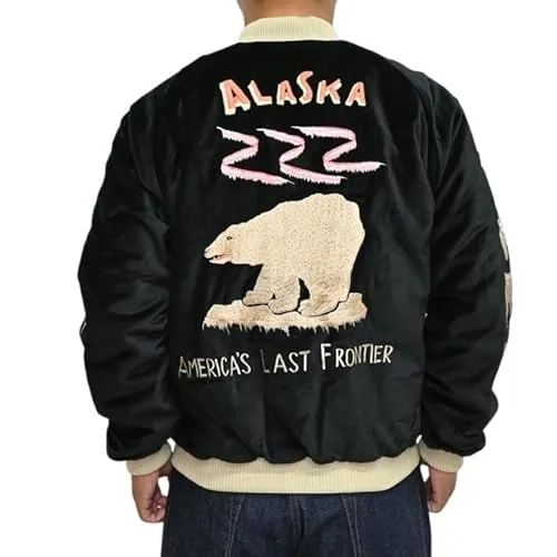 [Tailor Toyo] テーラー東洋 スカジャン 別珍 2025 Late 1950s Velveteen Souvenir Jacket POLAR BEAR ALASKA MAP アラスカ ジャン 犬ぞり アラスカマップ TT15792-119
