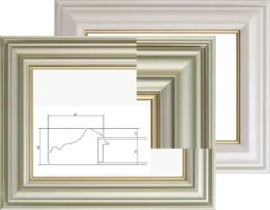 ★F3（273×220）★ 油絵 日本画用額縁 F3号 キャンバス 日本画パネル用 3455N シャンペンゴールド 油絵額縁【油絵】油彩用額縁【油彩】額縁 アクリル標準装備（UVカットアクリル仕様）