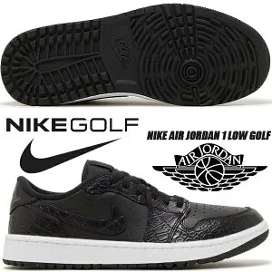 [ ポイント5倍&最大2000円OFFクーポン ] NIKE AIR JORDAN 1 LOW GOLF black/blk-iron grey-white dd9315-003 ナイキ エアジョーダン 1 ロー ゴルフ ブラック クロコ Black Crocodile Skin AJ1 LO ローカット スパイクレス