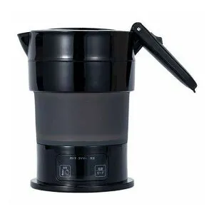 MCO 折りたためるケトル 多機能 600ml 普段使いから海外旅行まで ブラック MBE-TK04/BK(代引不可)【送料無料】