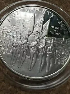 2002 W ウェスト ポイント陸軍士官学校 PROOF シルバー 1 ドル $1 コレクター コイン OGP