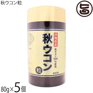 沖縄ウコン販売 秋ウコン粒 80g(200mg×400粒)×5個