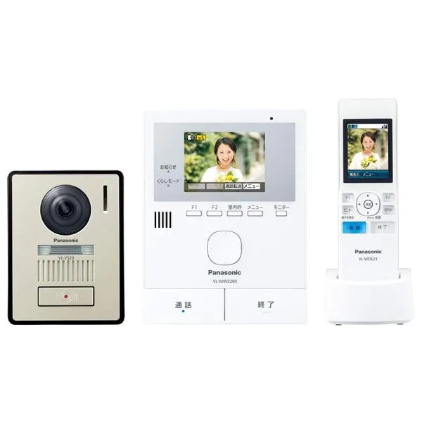 パナソニック ワイヤレスモニター付 テレビドアホン 1-2タイプ 電源コード式 防犯 VL-SWZ200KL 4549980636831