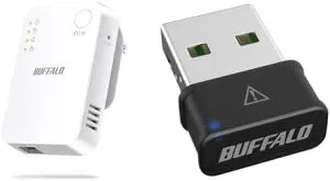 【ポイント2倍】 【クーポン付】 バッファロー WiFi 無線LAN 中継機 Wi-Fi 5 11ac 866 + 300 Mbps ハイパワー コンセント直挿し 有線LANポート WEX-1166DHPL/N + WiFi 無線LAN 子機 866Mbps/433Mbps 11ac/n/a/g/b USB 2.0 WPA