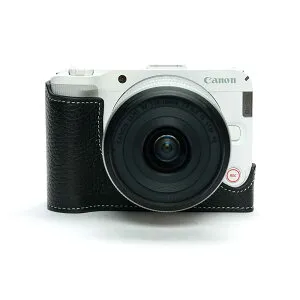 Canon EOS R50 V 専用 レザー ケース Black ブラック TP Original カメラケース おしゃれ 本革 牛革 速写ケース ボディーハーフケース 底面開閉 バッテリー交換可能 キャノン イオス TB06EOSR50V-BK