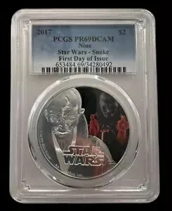 2017 ニウエ スター ウォーズ スノーク 1 オンス シルバー PCGS PR69DCAM、送料無料