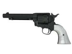 ガスガン マルシン コルト SAA .45 1st Gen. Late アーティラリー Xカートリッジ パール調プラグリップ仕様 ブラックHW 2025年生産モデル