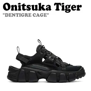 オニツカタイガー サンダル Onitsuka Tiger メンズ レディーズ DENTIGRE CAGE デンティグレ ケージ BLACK ブラック GRAPHITE GREY グラファイト グレー 1183C189.001 シューズ