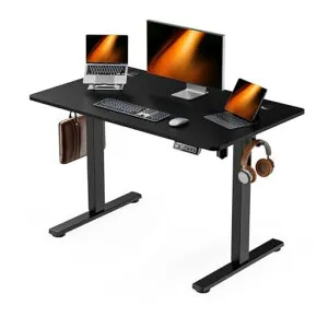 Anovara(アノヴァラ)昇降デスク電動昇降式デスク幅100cm奥行60cm上下昇降スタンディングデスクオフィスデスク高さ72-118cm収納フック付き高さメモリー機能障害検知静音自動昇降(ブラック100cm)