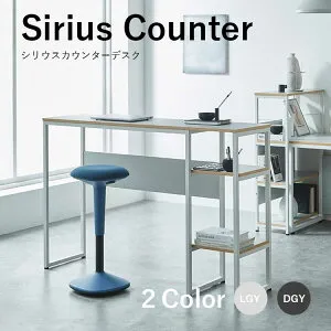 ★ポイント10倍★ 4/24~4/27 お買い物マラソン(要エントリー) WINcase カウンターデスク シリウス ライトグレー 幅150cm 袖付き 417147 家具 インテリア デスク チェア 生活用品