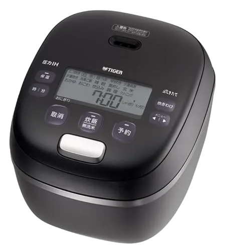 タイガー魔法瓶 (TIGER) 炊飯器 1升 圧力IH式 ご泡火炊き 土鍋かまどコート釜 オフブラック JRI-G180KO