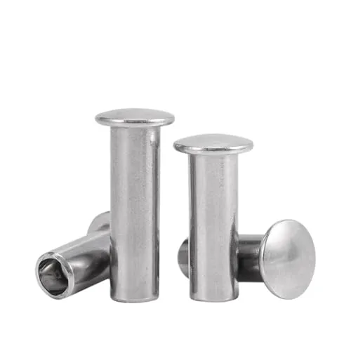 50/100個 M1.5 M1.7 M2 M2.5 M3 304ステンレス鋼 丸型フラットヘッド ハーフセミホローシャンク リベットネジ L=3-40mm GB873(35mm,M2.5-100pcs)