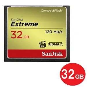 サンディスク CFカード 32GB EXTREME 120MB/s UDMA7対応 SDCFXSB-032G-G46 コンパクトフラッシュ メモリーカード SanDisk 海外リテール 【メール便送料無料】