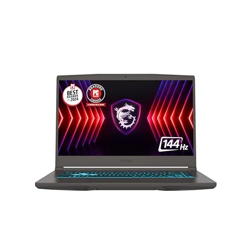 msi Thin 15 15.6インチ 144Hz FHD ゲーミングノートパソコン:Intel Core i5-12450H、NVIDIA Geforce RTX 2050、16GB DDR5、512GB NVMe SSD、Cooler Boost 5、